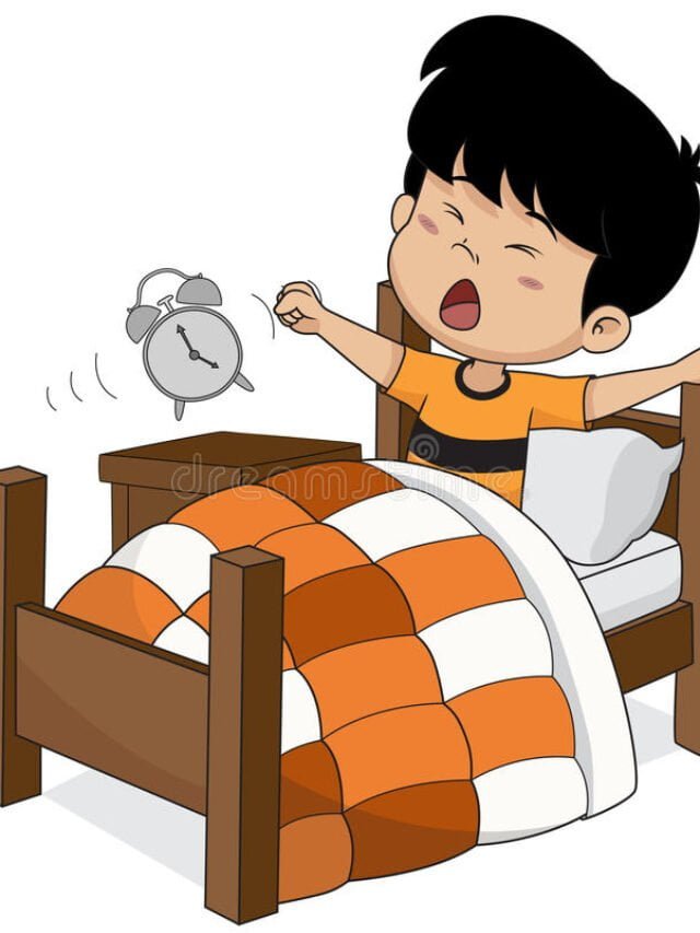 kid-wake-up-morning-vector-illustration-95032438